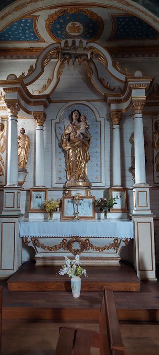 autel de la Vierge, statue : Vierge à l'Enfant, ciborium (baldaquin)