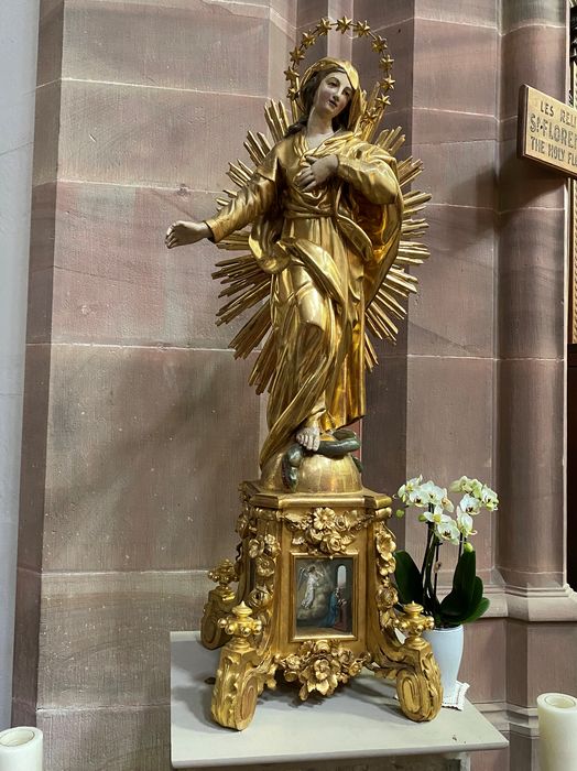 statue de procession : Vierge de l'Immaculée Conception