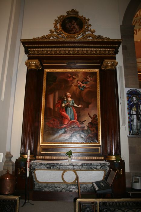 autel secondaire, retable latéral, tableau : Sainte Catherine