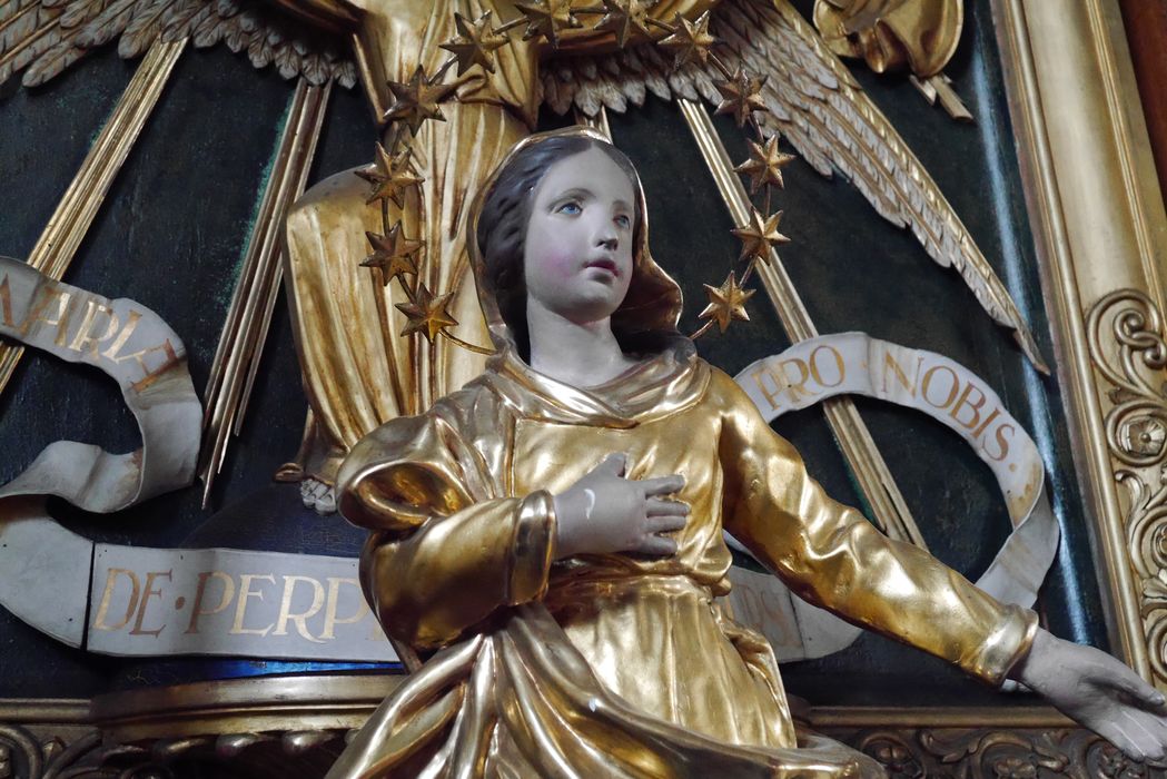 statue : Vierge de l’Immaculée Conception, vue partielle
