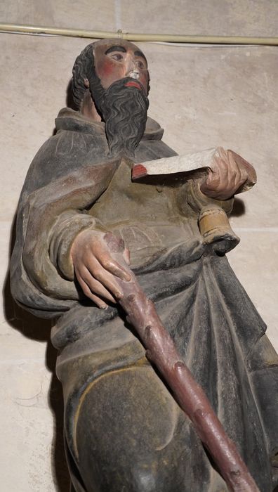 statue : Saint Antoine, vue partielle