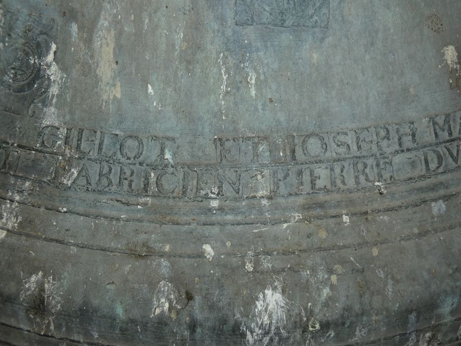 cloche, détail de l’inscription