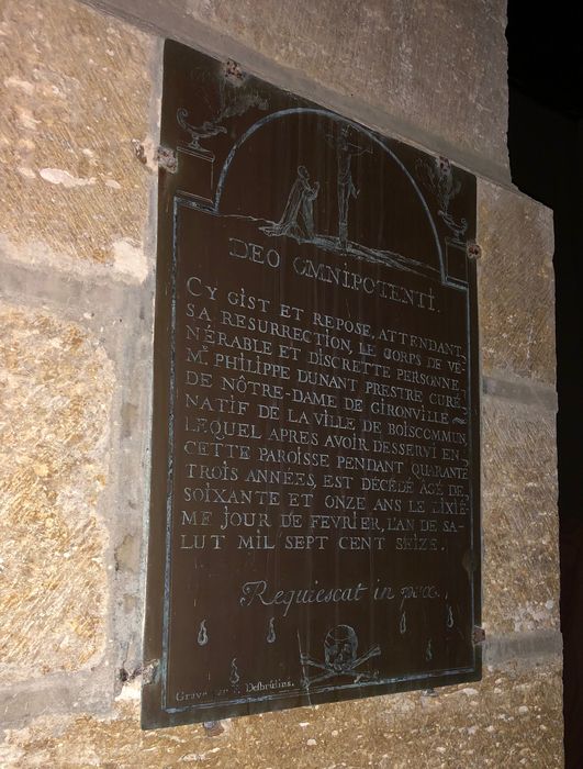 plaque funéraire de Philippe Dunant