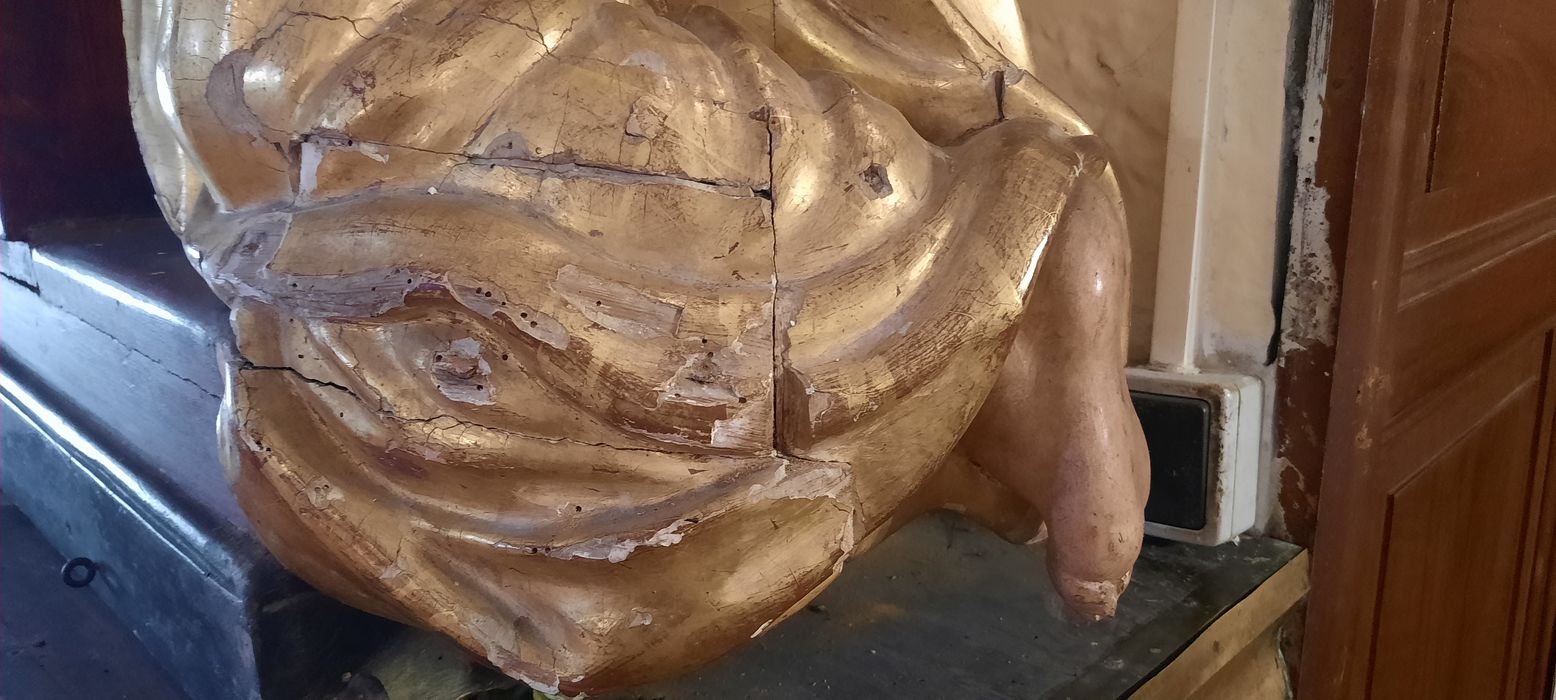 statue : Vierge de l'Annonciation, détail