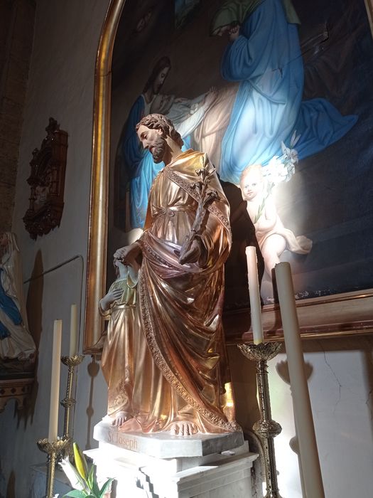 groupe sculpté : Saint Joseph et Jésus