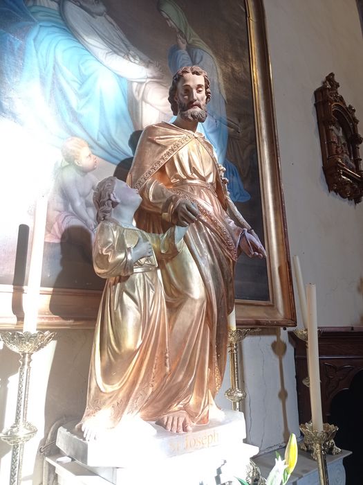 groupe sculpté : Saint Joseph et Jésus