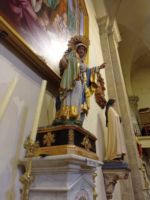 groupe sculpté : Sainte Anne enseignant la Vierge