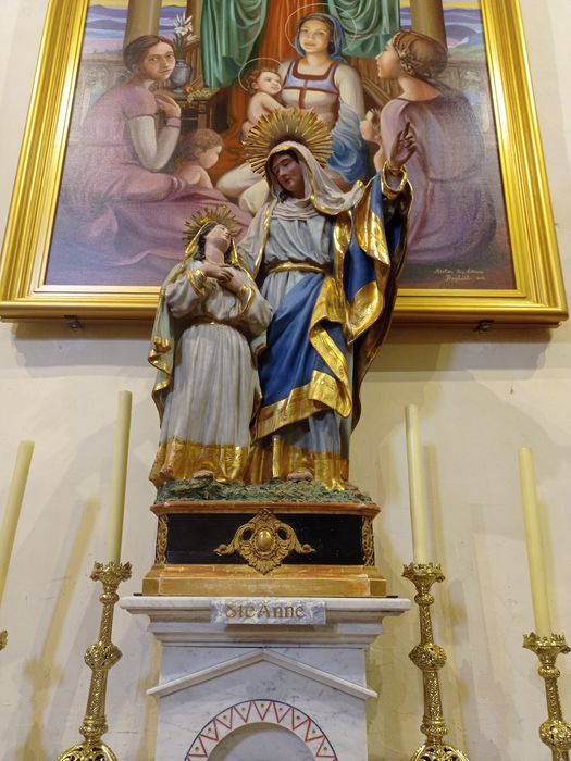 groupe sculpté : Sainte Anne enseignant la Vierge