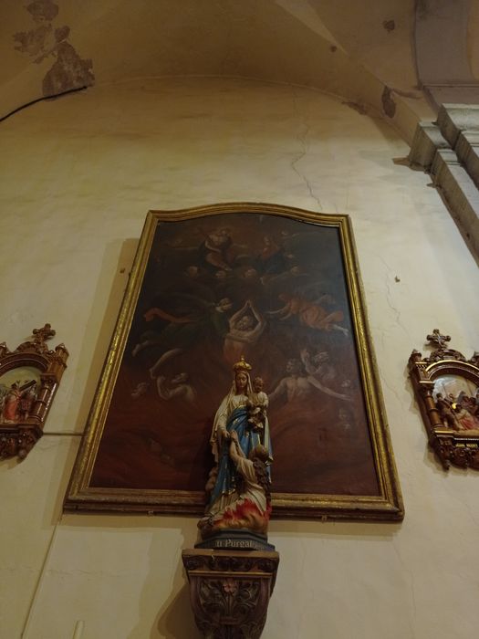 tableau : Délivrance des âmes du Purgatoire avec Marie et Jésus