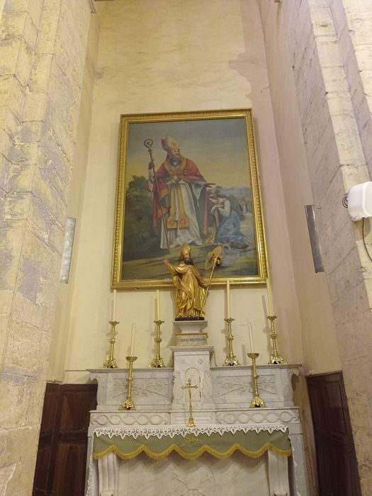 tableau : Saint Germain, évêque d'Auxerre, rencontrant Sainte Germaine à Nanterre