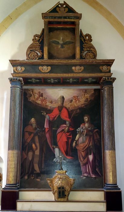 tableau : Saint Antoine l'Hermite, Saint Clair et Sainte Christine