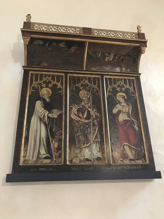 tableau (triptyque) : Saint Bernard, saint Clair et saint Théophile