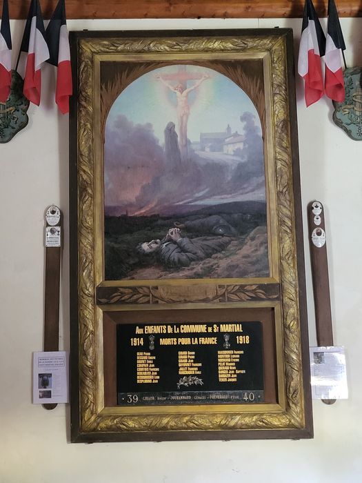 tableau commémoratif des morts de la Grande Guerre de 1914-1918 (tableau commémoratif des morts et tableau)