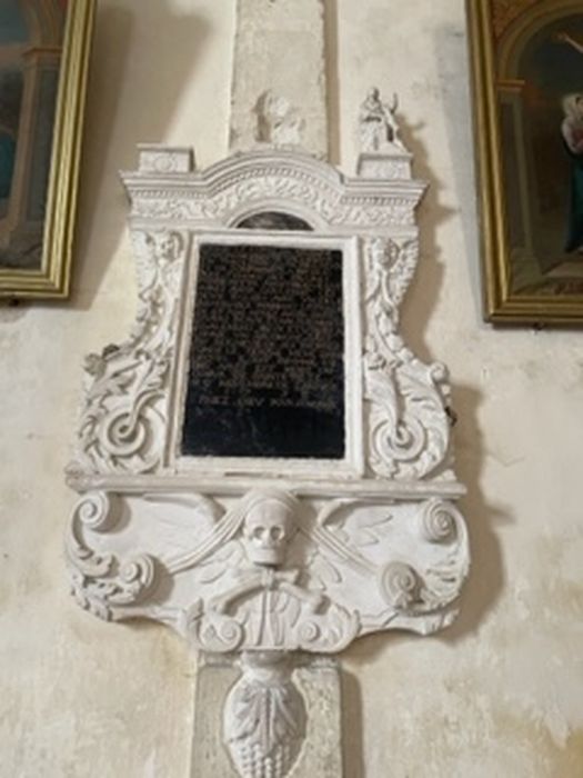 plaque funéraire de Jean Jacob, curé de Greux (inscription funéraire)