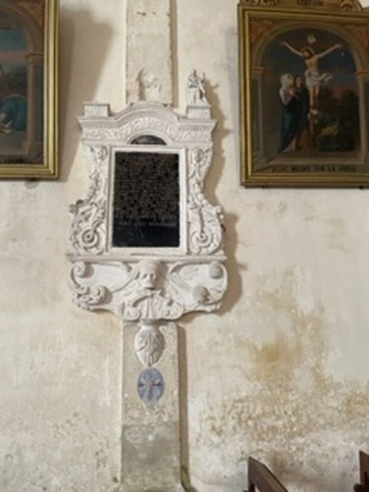 plaque funéraire de Jean Jacob, curé de Greux (inscription funéraire)