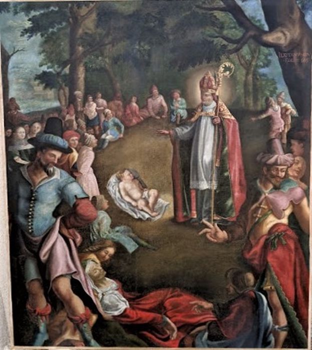 tableau (ex-voto) à saint Edme par Marc-Antoine de Beaujeu