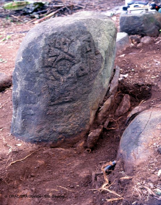 détail d’un roche gravée