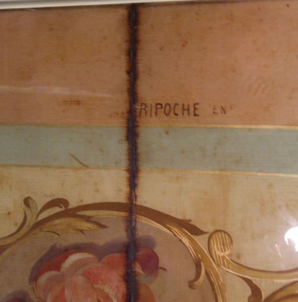 décor intérieur : plafond : signature Ripoche (installateur)