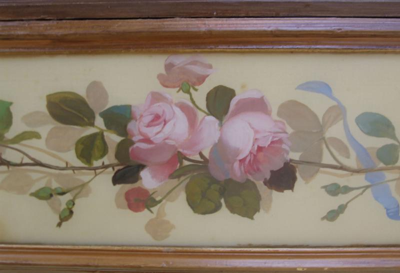 décor intérieur : plafond : branche de roses