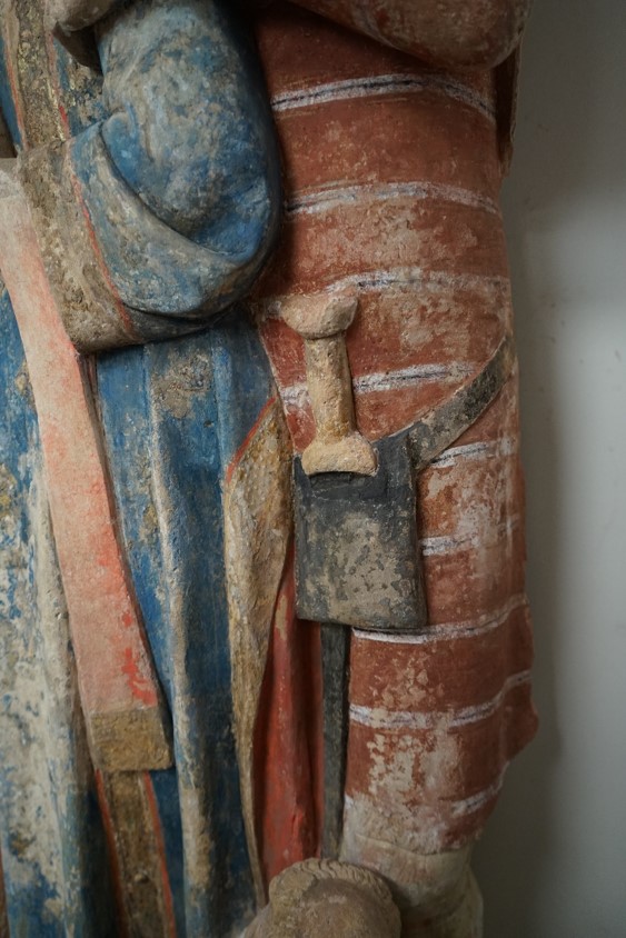 groupe sculpté : La Lapidation de saint Étienne, détail