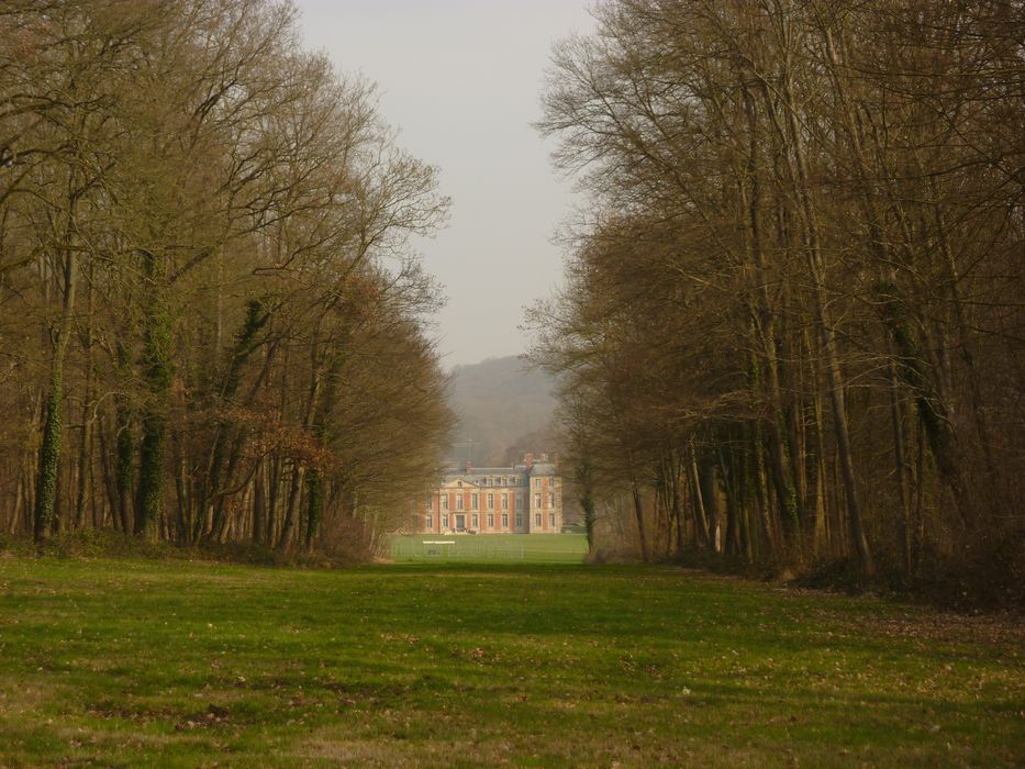 Parc de Chamarande : Façade méridionale du château, grande perspective