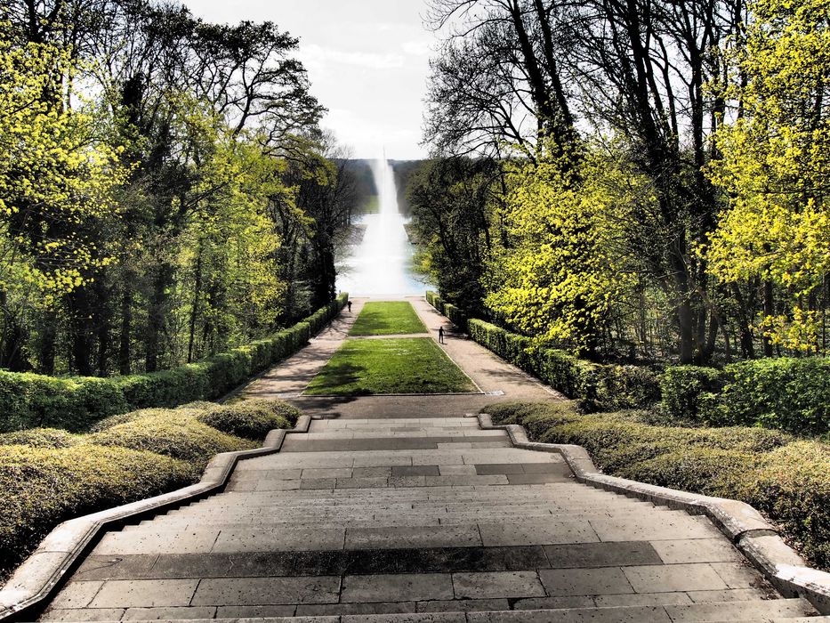 Domaine départemental de Sceaux : Parc, vue générale de la grande perspective en direction du Sud