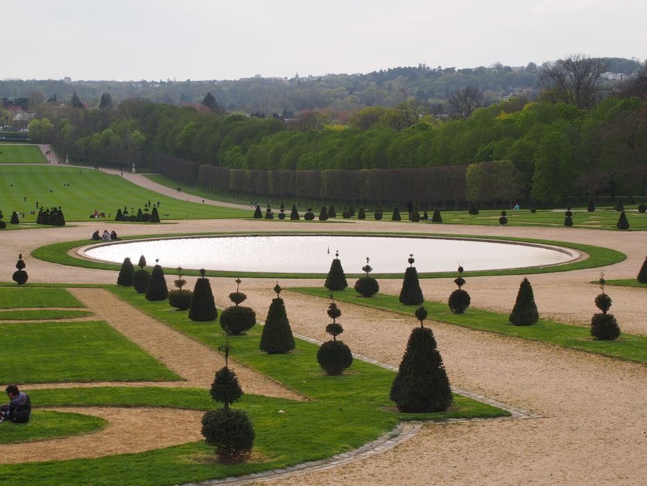 Domaine départemental de Sceaux : Parc, grand parterre ouest face au château, vue générale