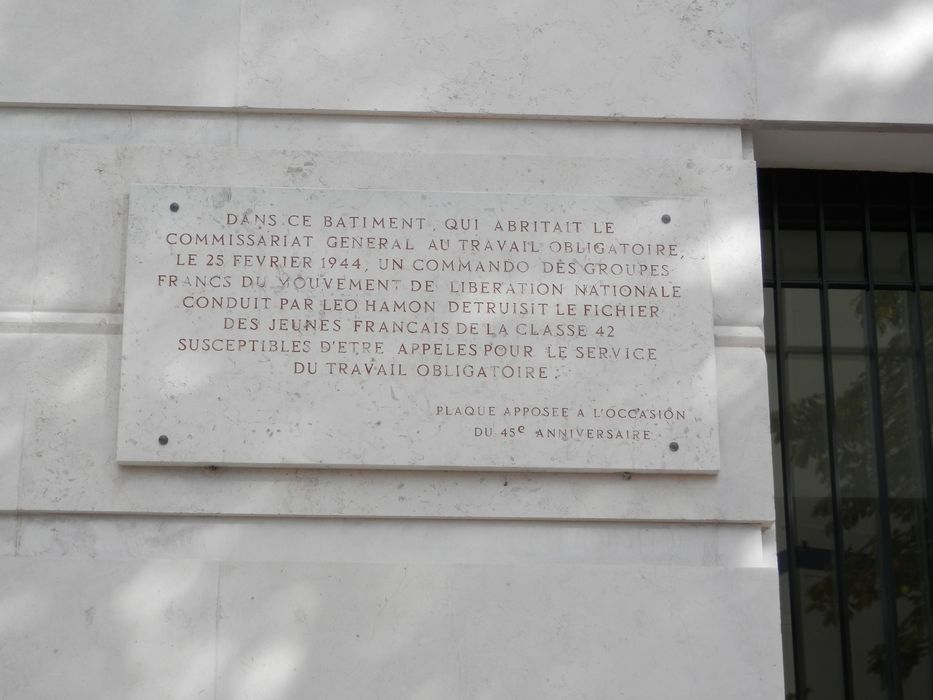 plaque commémorative