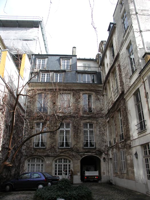 façade sur cour, façade Sud