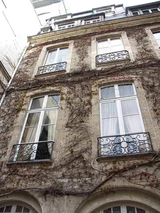 façade sur cour, façade Sud, détail