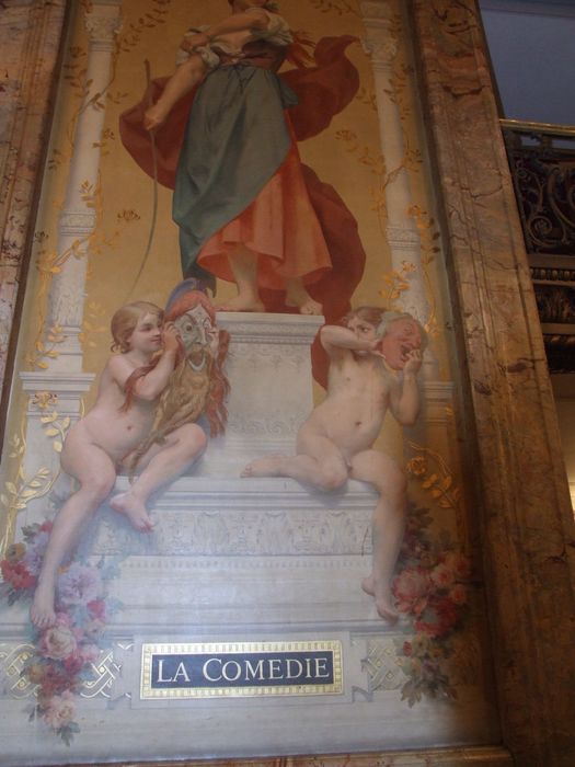 avant-foyer, peinture monumentale : Figure allégorique de la Comédie