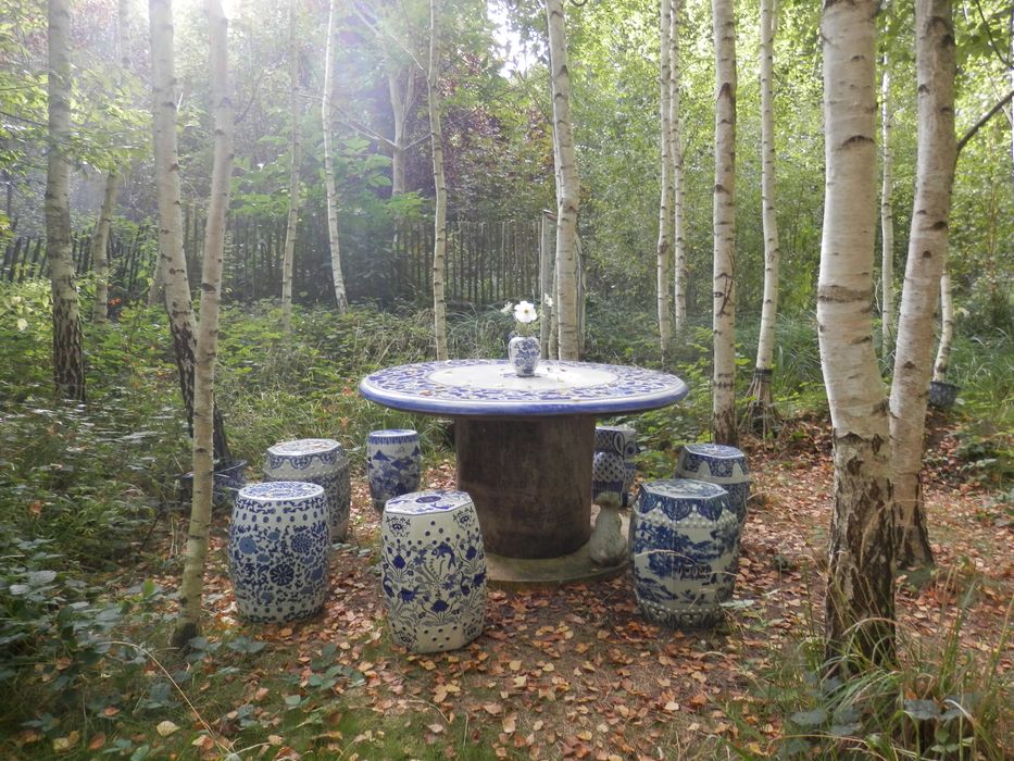 installation dans le jardin "russe"