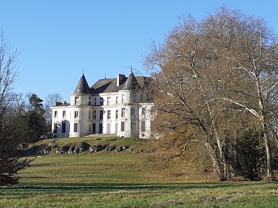 vue partielle du château dans son environnement depuis le Nord-Est