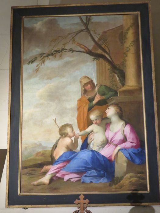 tableau : Vierge à l'Enfant avec saint Jean-Baptiste et sainte Geneviève (la)