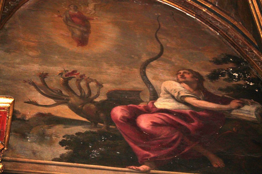 peintures de la chapelle Saint-Vincent-de-Paul : Saint Jean écrivant l’Apocalypse