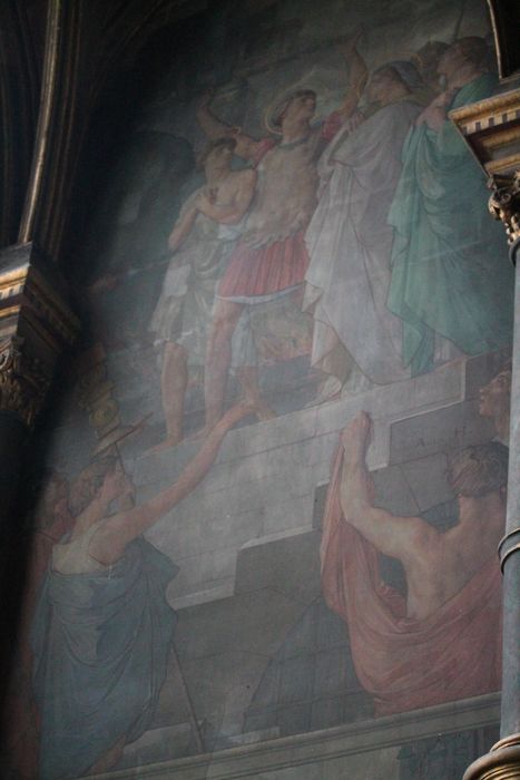 peinture monumentale de la chapelle Saint-Eustache : Martyre de saint Eustache