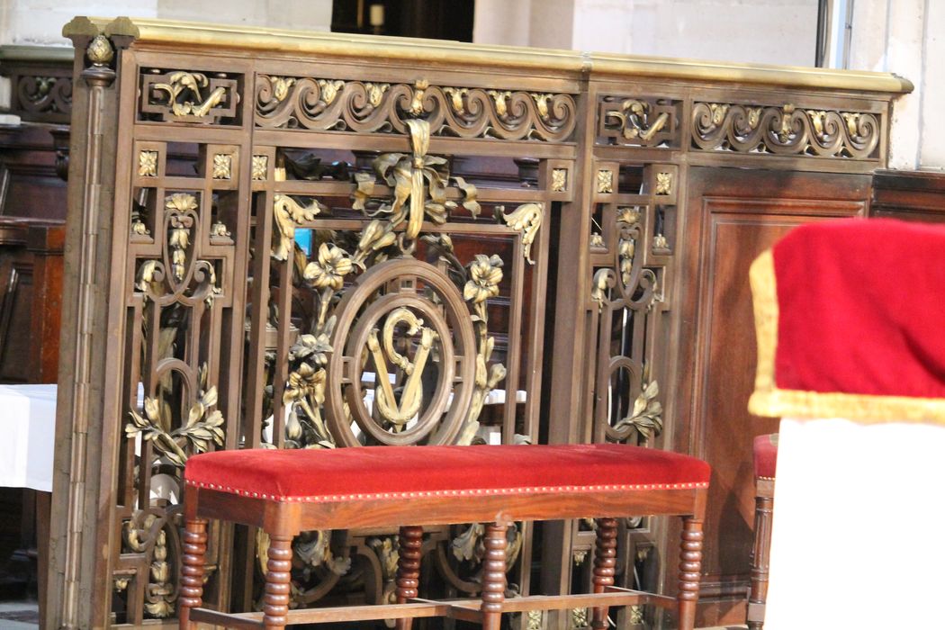 clôture de choeur (grille), vue partielle