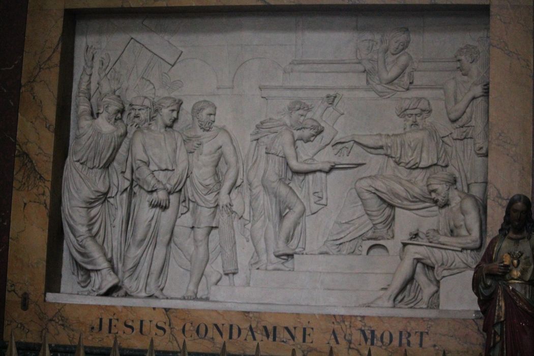 Bas-relief : Jésus condamné