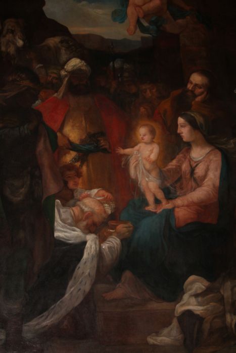 peinture monumentale du transept droit : L'Adoration des Mages