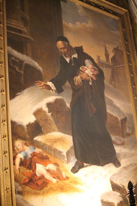 tableau : Saint Vincent de Paul recueillant les enfants abandonnés