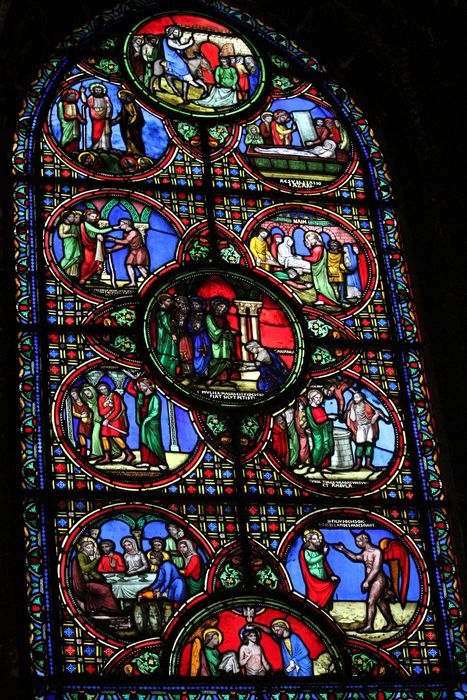 verrières de la chapelle du Tombeau : Scènes de la vie du Christ