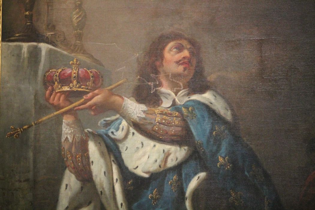 tableau : Louis XIII offrant sa couronne à la Vierge, vue partielle