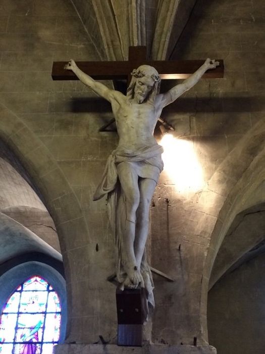 sculpture : Christ en croix - © Ministère de la Culture (France), Direction Régionale des Affaires Culturelles d'Île-de-France – Tous droits réservés