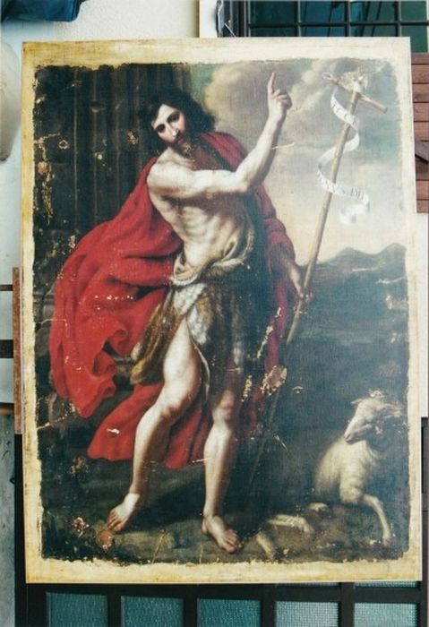 Tableau : saint Jean-Baptiste prêchant