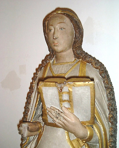 statue : Sainte Catherine d'Alexandrie, partie supérieure de face