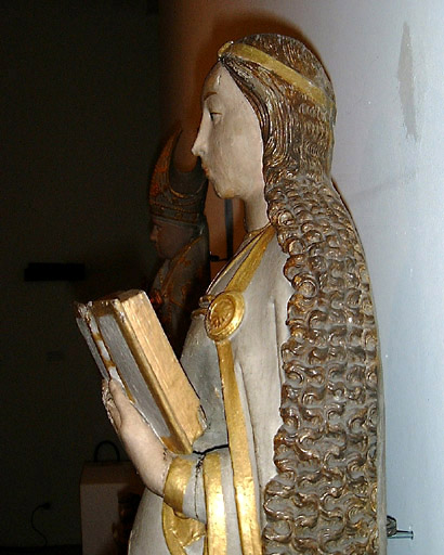statue : Sainte Catherine d'Alexandrie, partie supérieure de profil