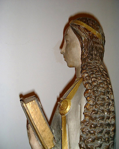 statue : Sainte Catherine d'Alexandrie, partie supérieure de profil