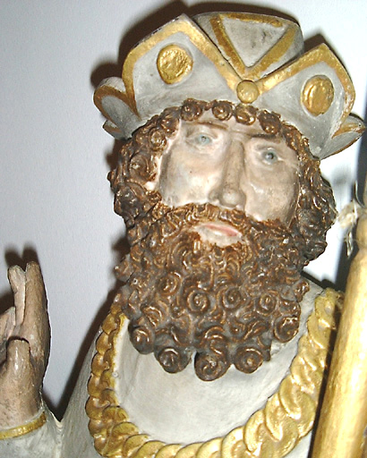 statue : Saint Jacques le majeur, tête - © Monuments historiques