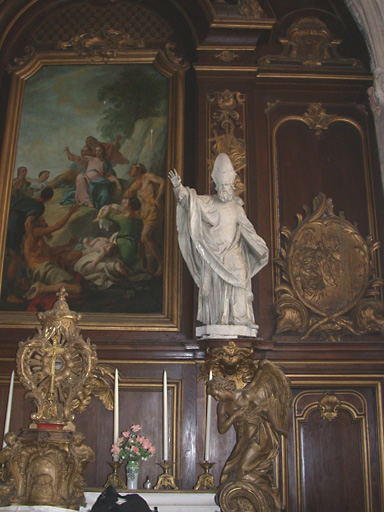 Statue sur l'aile droite du retable.