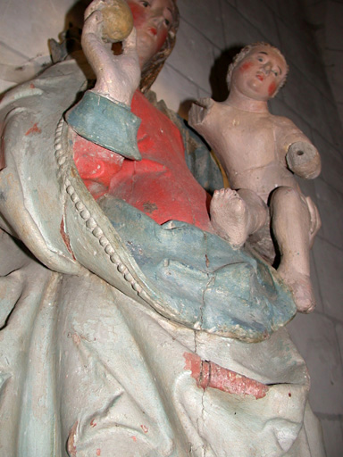 Détail : manteau de la Vierge.
